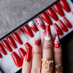 Faux Ongles Rouge Pour Noël | OnglesOnline