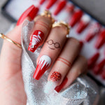 Faux Ongles Rouge Pour Noël | OnglesOnline