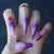 Faux Ongles Violet Pailleté | OnglesOnline