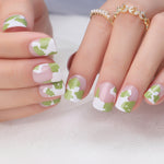 Faux Ongles Vert et Rose | OnglesOnline