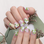 Faux Ongles Vert et Rose | OnglesOnline