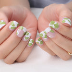 Faux Ongles Vert et Rose | OnglesOnline