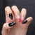 Faux Ongles Transparent Noir et Rouge | OnglesOnline