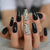Faux Ongles Noir Diamant | OnglesOnline