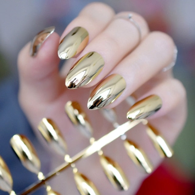 Faux Ongles Doré | OnglesOnline