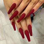 Faux Ongles Gel Bordeaux | OnglesOnline