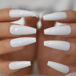 Faux Ongles Blanc Long | OnglesOnline