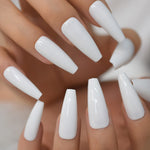 Faux Ongles Blanc Long | OnglesOnline