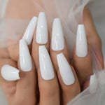 Faux Ongles Blanc Long | OnglesOnline