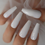Faux Ongles Blanc Long | OnglesOnline